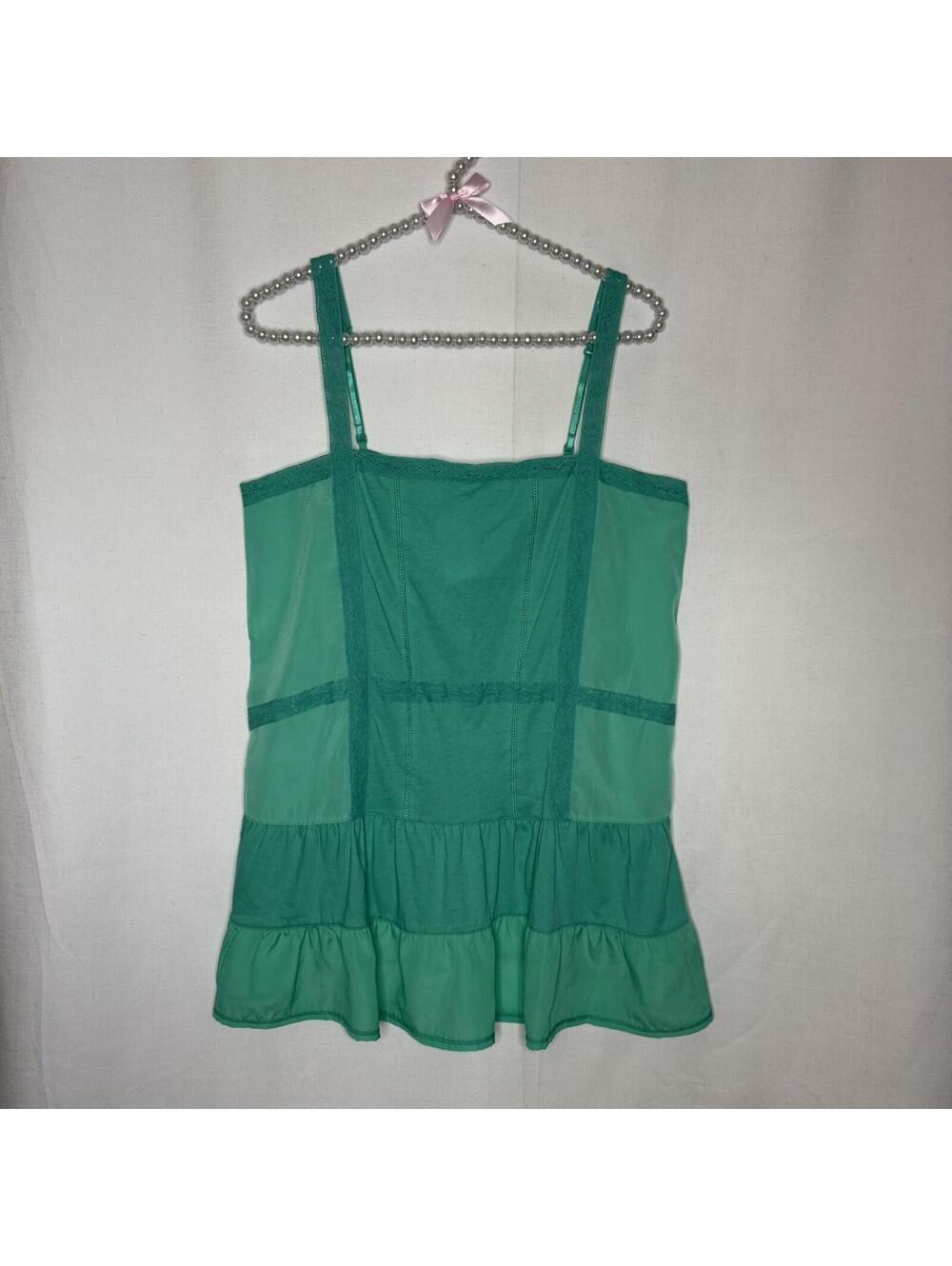 Aeropostale NWT Womans Large Boho Flirty Tank Blouse Top With Lace Feminine NWT